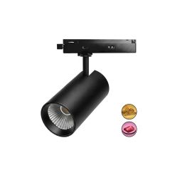 Foco LED carril monofásico 28W-40W NEW MAYA negro para panadería y carnicería