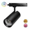 Foco LED carril monofásico 28W-40W NEW MAYA negro para panadería y carnicería