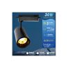 Foco LED 30W PARIS Negro Carril Monofásico | Chip Bridgelux | UGR11 | 24º
