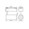 Foco LED 30W PARIS Blanco Carril Monofásico | Chip Bridgelux | UGR11 | 24º